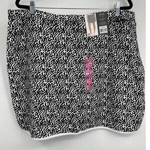 Jones New York Signature Womens Black Contrast Skort Tennis Skirt NEW Size XXL